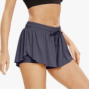 GRAY FLOWY SHORTS SIZE SMALL